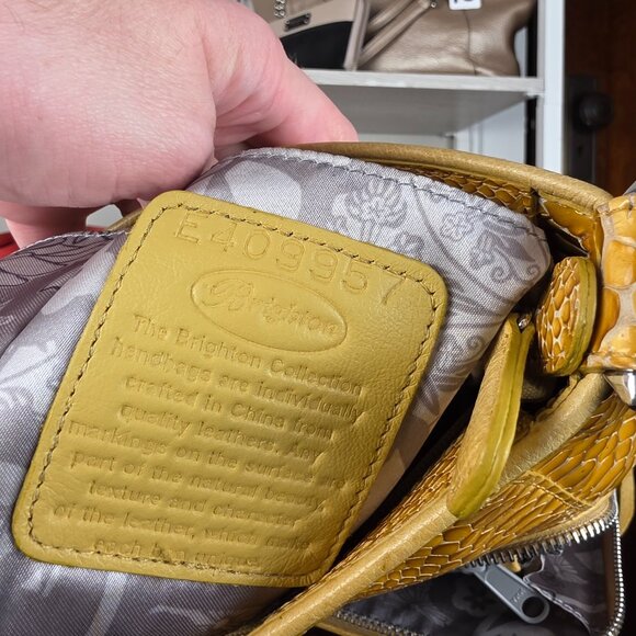 Brighton Yellow adjustable shoulder Sprite Marygold Purse E409957 - Picture 7 of 16